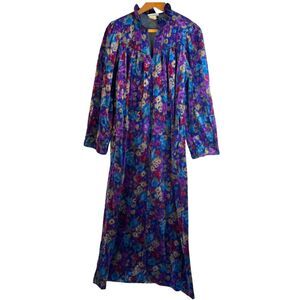 Gilligan & O'Malley Vintage Velour Long Night Dress Pajama Robe Sleep Wear Small